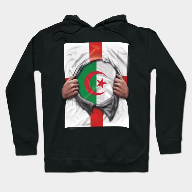 Algeria Flag English Flag Ripped - Gift for Algerian From Algeria Hoodie by Country Flags